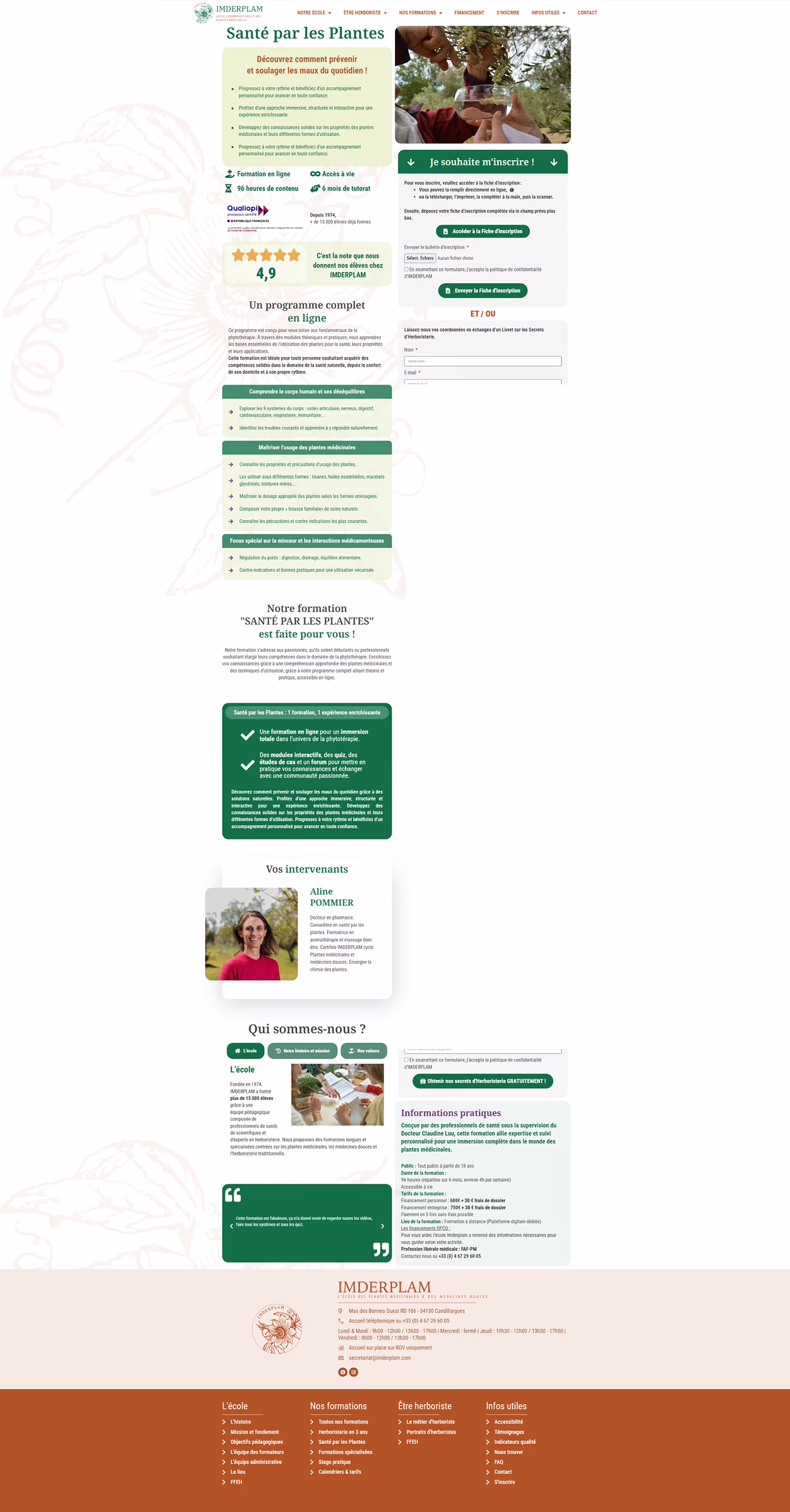 Landing page Imderplam